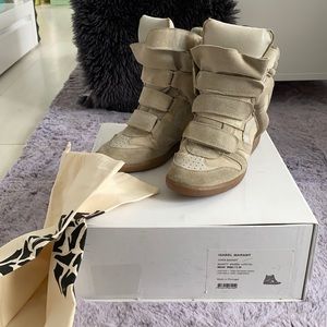 Isabel Marant over basket sneakers US8 grey beige